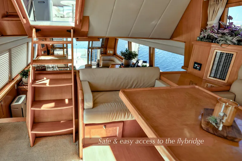 Slide: The Image of Luxurious interior of 2004 McKinna 57 Pilothouse yacht with flybridge access. - 29