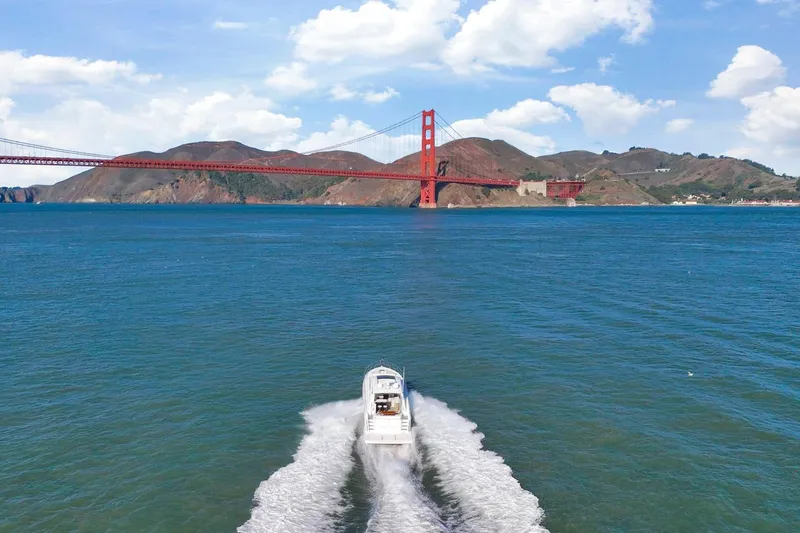Slide: The Image of 2019 Cruisers Yachts 54 Cantius cruising near Golden Gate Bridge, San Francisco. - 106