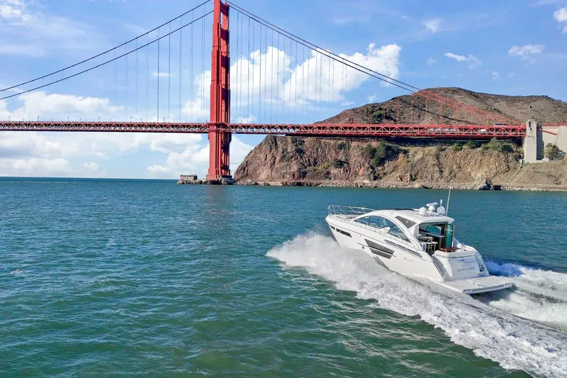 Slide: The Image of 2019 Cruisers Yachts 54 Cantius cruising near Golden Gate Bridge, San Francisco. - 3