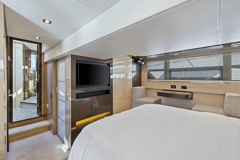 Slide: The Image of Luxurious interior of 2019 Cruisers Yachts 54 Cantius with modern design and amenities. - 61