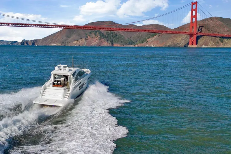 Slide: The Image of 2019 Cruisers Yachts 54 Cantius cruising near Golden Gate Bridge, San Francisco. - 107