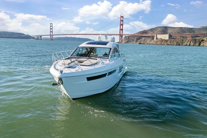 Slide: The Image of 2019 Cruisers Yachts 54 Cantius sailing near Golden Gate Bridge. - 85