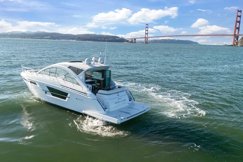 Slide: The Image of 2019 Cruisers Yachts 54 Cantius cruising near Golden Gate Bridge. - 88