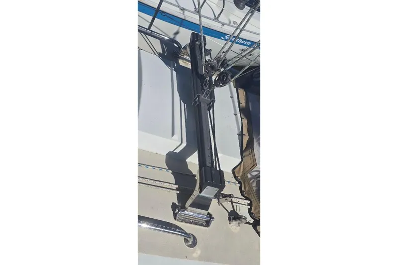 Slide: The Image of 1978 Tartan T34c sailboat deck with rigging and winch system. - 20