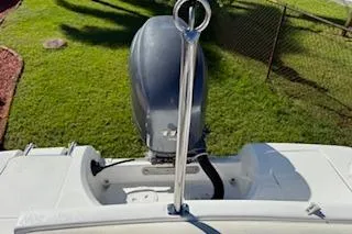 Slide: The Image of 2013 Hurricane SunDeck 187 OB boat with outboard motor, viewed from above. - 12