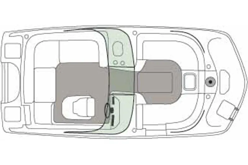 Slide: The Image of Manufacturer Provided Image: 2013 Hurricane SunDeck 187 OB boat layout diagram. - 17