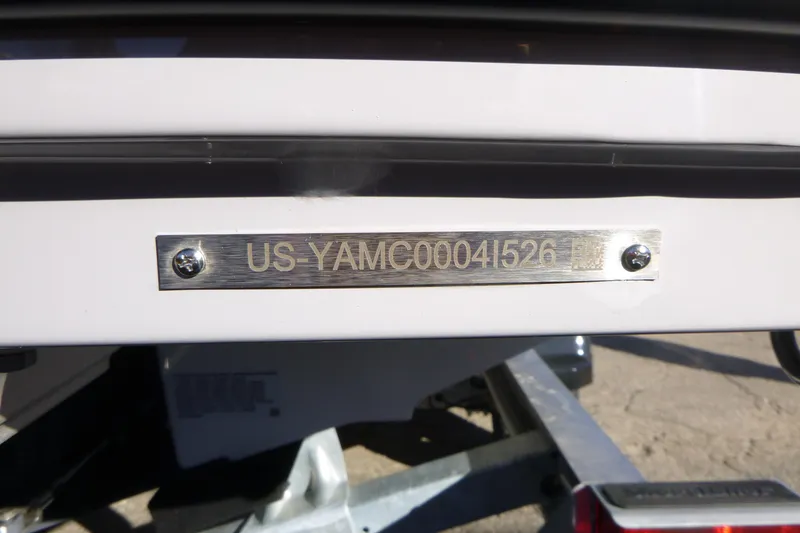 Slide: The Image of 2026 Yamaha Boats 222 FSH Sport E hull identification number plate. - 21