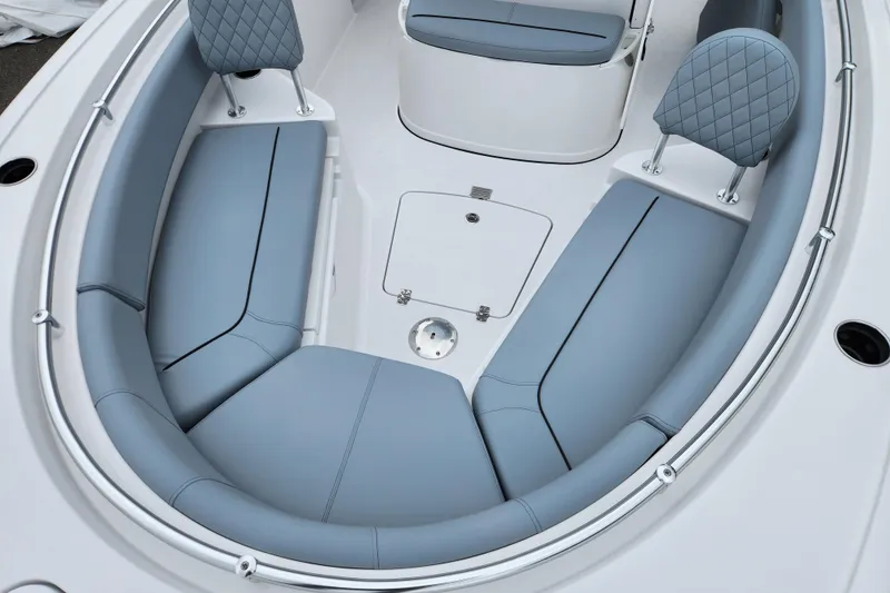 Slide: The Image of 2026 Sportsman Heritage 231 Center Console boat with sleek seating and modern design. - 9