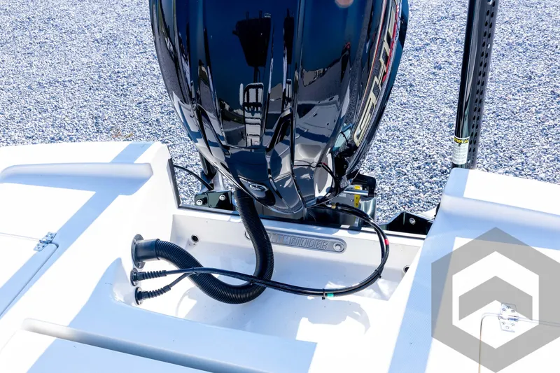 Slide: The Image of 2026 Pathfinder 2200 TRS boat engine detail with sleek design and modern features. - 75