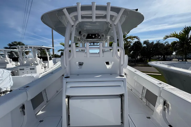Slide: The Image of 2026 Sportsman Open 302 Center Console boat interior with modern design and spacious layout. - 6