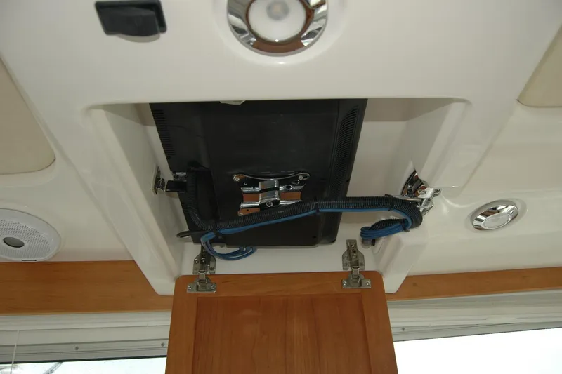 Slide: The Image of Ceiling-mounted equipment in a 2015 Back Cove 37 boat interior. - 46