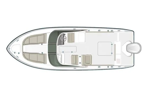 Slide: The Image of Manufacturer Provided Image: Top view of 2018 Pursuit DC 265 Dual Console boat layout. - 31