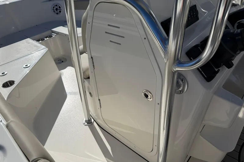 Slide: The Image of 2026 Key West 203 FS boat interior with sleek design and stainless steel features. - 30