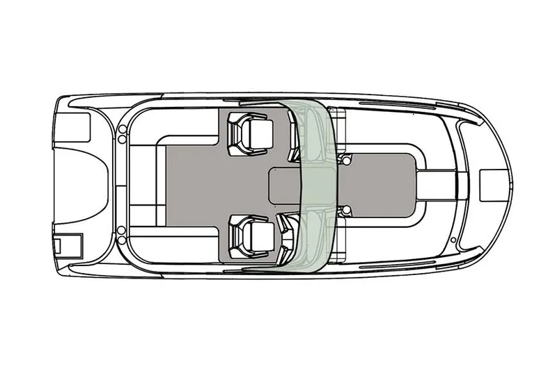Slide: The Image of Manufacturer Provided Image: Top view of 2020 Hurricane SunDeck 217 OB boat layout. - 11