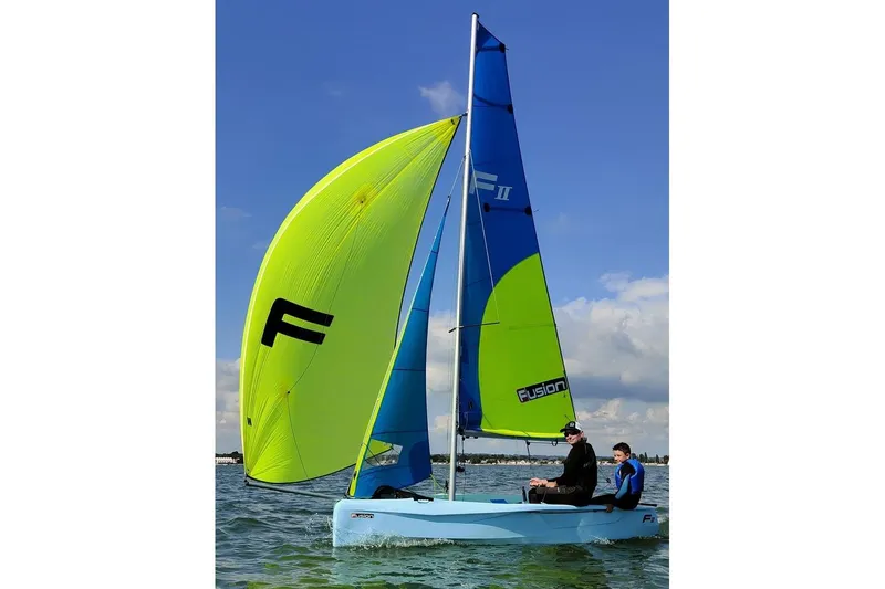 The Image of SERO Innovation Fusion II 2025 sailboat with vibrant sails on open water. - 0