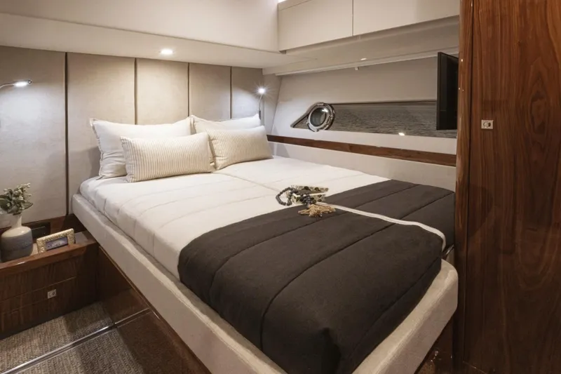 Slide: The Image of Luxurious bedroom interior of 2026 Riviera 72 Sports Motor Yacht Series II. - 24