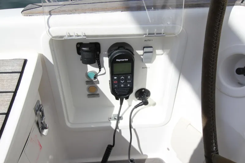 Slide: The Image of Control panel on a 2004 Nautor Swan 62 yacht with Raymarine equipment. - 20