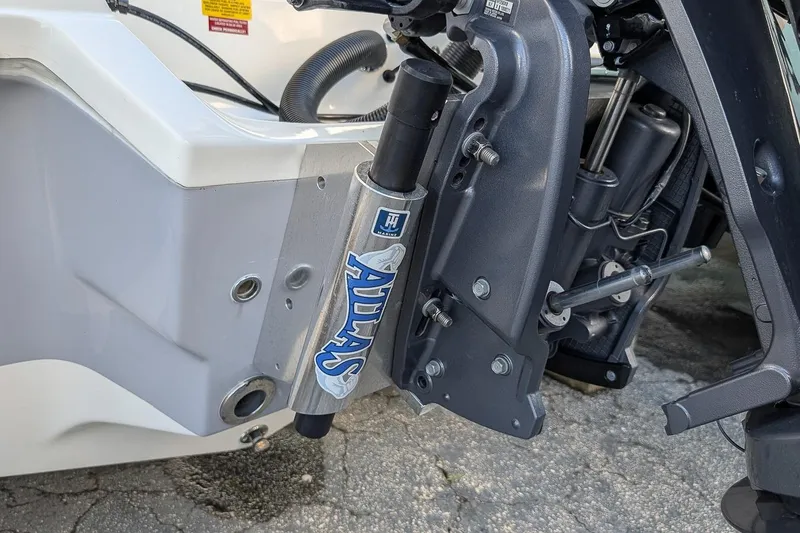Slide: The Image of Close-up of 2025 Key West 239 FS boat's Atlas hydraulic jack plate. - 3