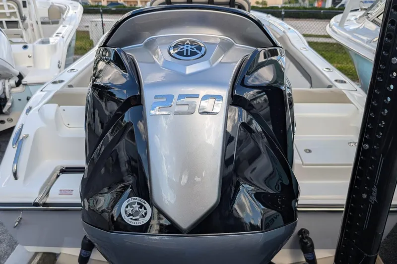 Slide: The Image of 2025 Key West 239 FS boat with powerful 250 engine, ultra-low emission. - 5