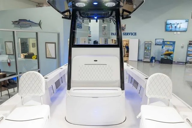 Slide: The Image of Interior view of the 2026 Sportsman Masters 227 Bay Boat. - 49