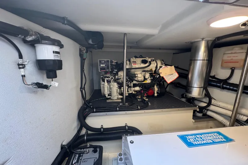 Slide: The Image of Engine room of 2023 Formula 400 Super Sport Crossover, showcasing mechanical components and systems. - 83