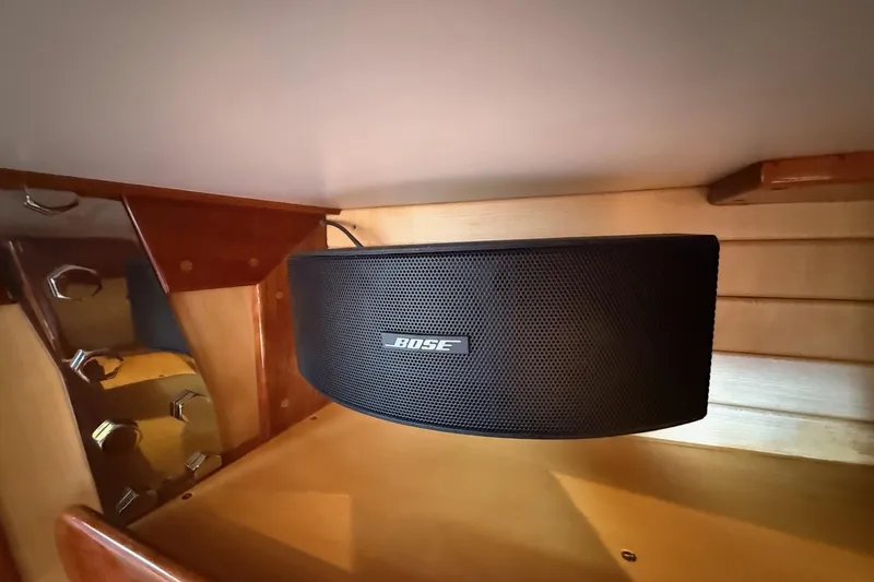 Slide: The Image of Bose speaker mounted in a 2015 Hinckley DS 42 yacht interior. - 70