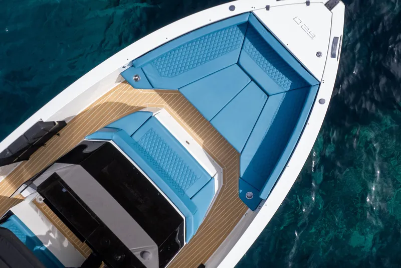 Slide: The Image of Aerial view of 2026 De Antonio Yachts D29 cruising on sparkling blue ocean. - 11