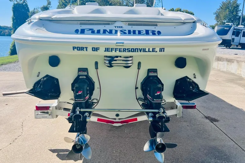Slide: The Image of 1996 Baja .38 Special boat, dual engines, "The Punisher," Port of Jeffersonville, IN. - 5
