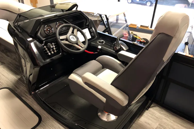 Slide: The Image of 2026 Viaggio Z24S boat cockpit with modern steering and controls. - 11