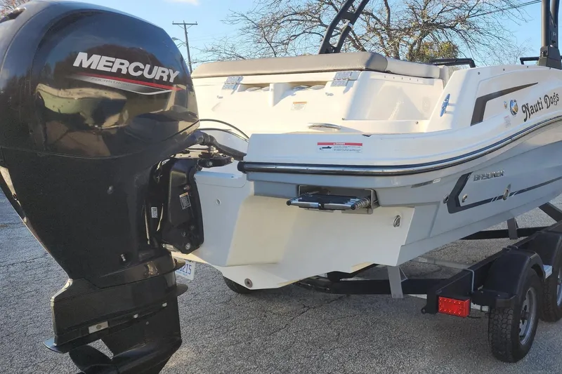 Slide: The Image of 2022 Bayliner VR6 Bowrider OB with Mercury outboard motor on trailer. - 24