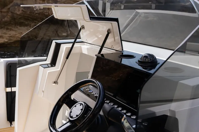 Slide: The Image of Helm of 2026 De Antonio Yachts D29, featuring sleek design and modern controls. - 21