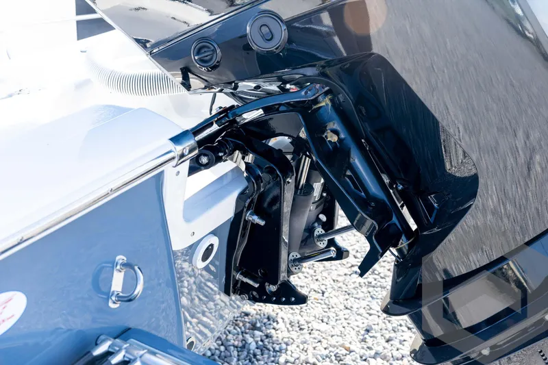 Slide: The Image of 2026 Tidewater 2110 Bay Max boat engine detail with sleek design and modern features. - 24