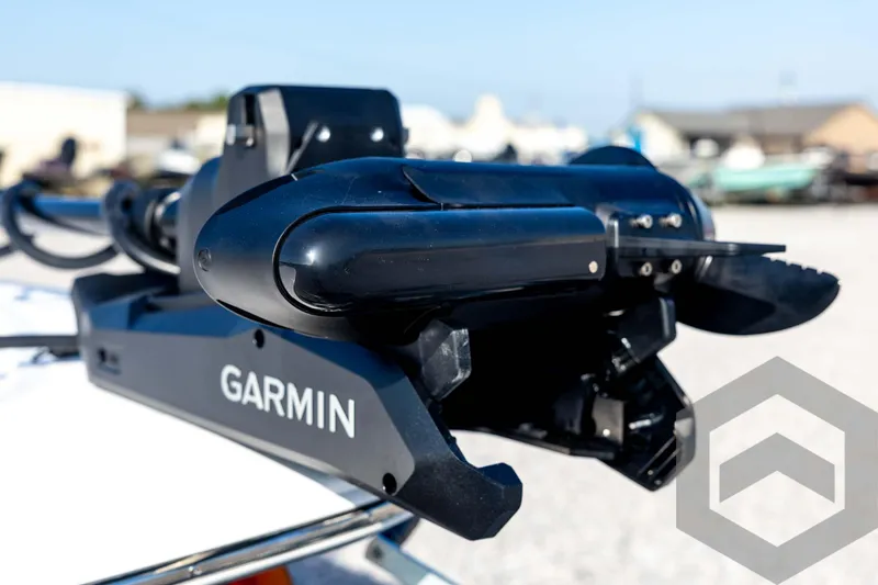 Slide: The Image of Garmin marine equipment on 2026 Tidewater 2110 Bay Max boat, close-up view. - 30