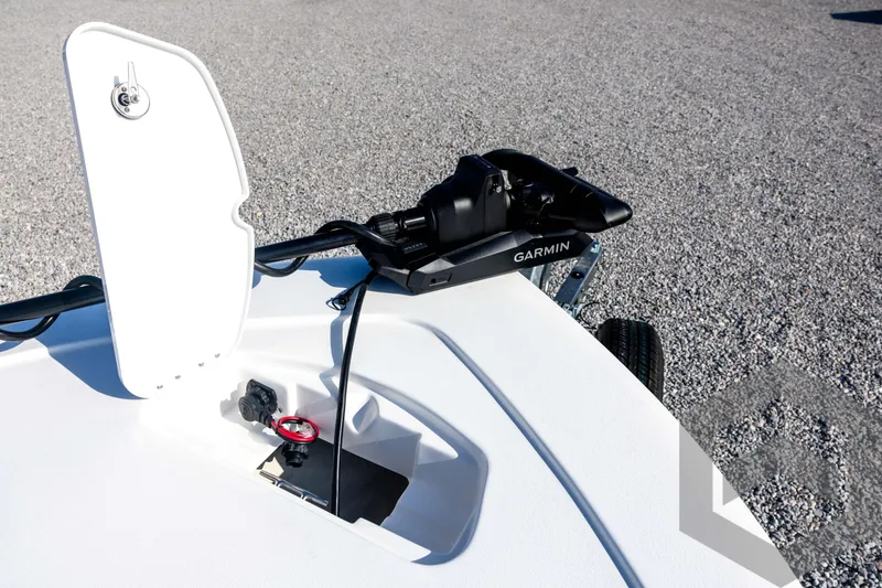 Slide: The Image of 2026 Tidewater 2110 Bay Max boat with Garmin equipment on deck. - 38