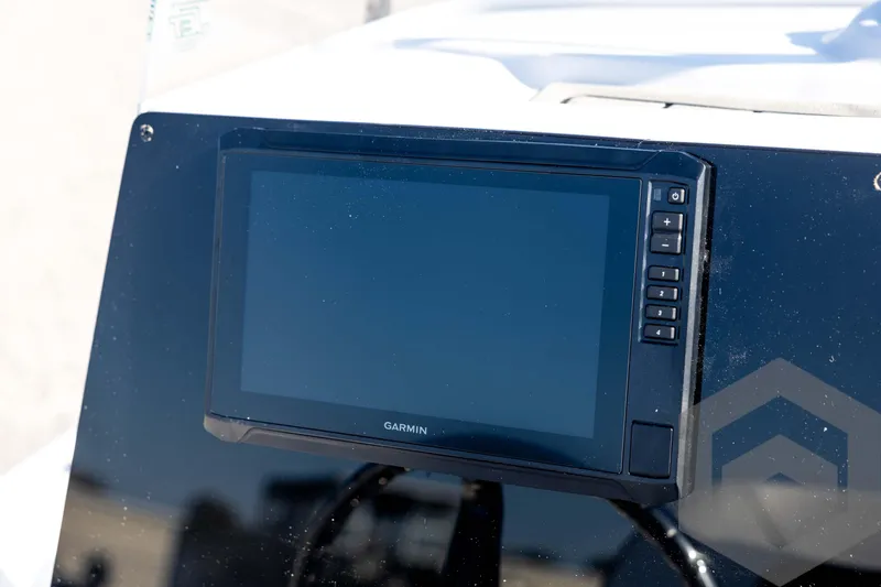 Slide: The Image of Garmin display on 2026 Tidewater 2110 Bay Max boat dashboard. - 55