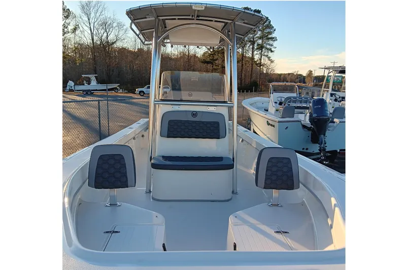 Slide: The Image of Interior view of the 2026 May-Craft 238 CC boat. - 7