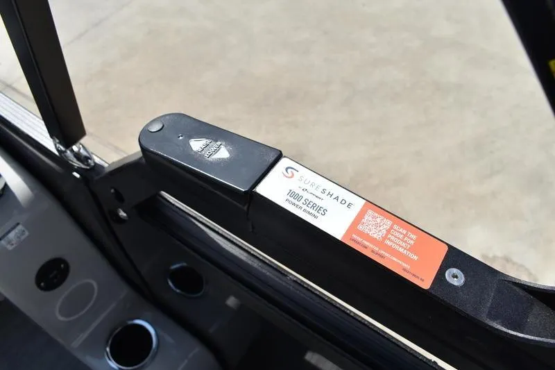 Slide: The Image of 2023 Lowe SS 230 DV boat with SureShade power bimini control panel. - 34