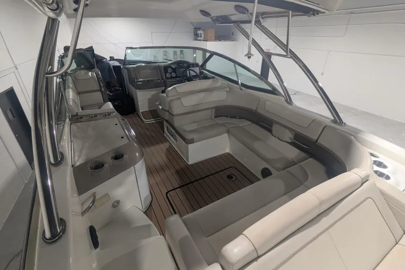 Slide: The Image of 2014 Formula 350 Crossover Bowrider interior with spacious seating and modern design. - 13