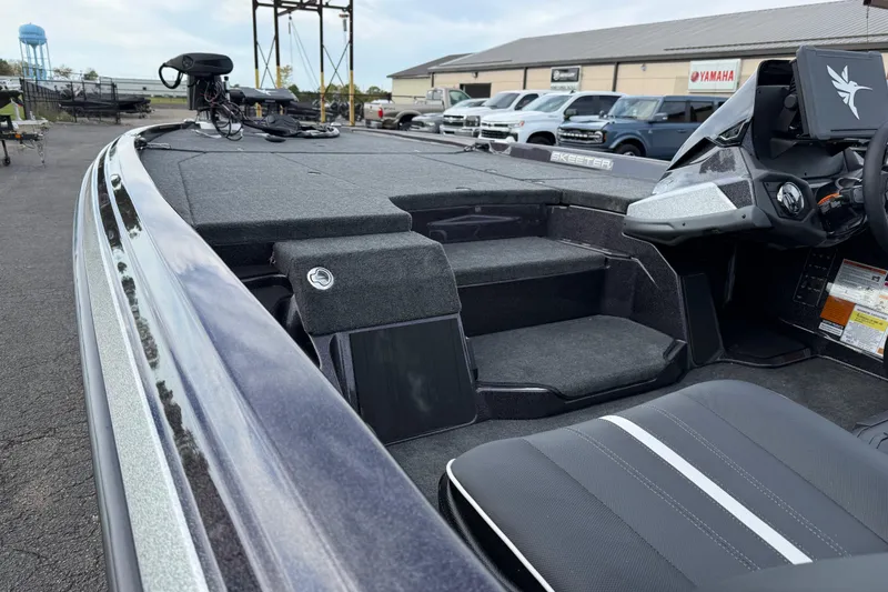 Slide: The Image of 2026 Skeeter ZXE21 boat interior with sleek design and modern dashboard features. - 16