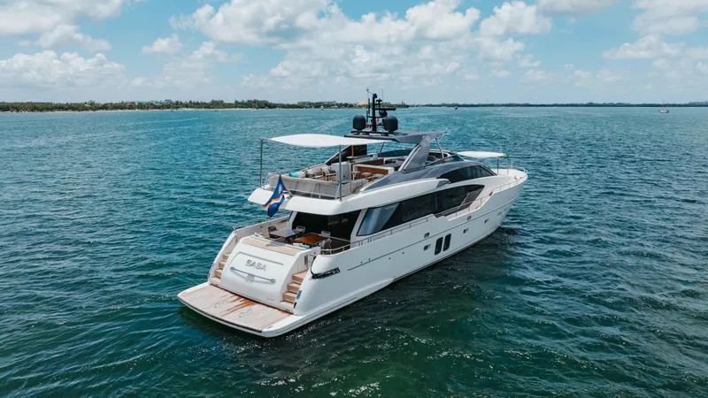 Slide: The Image of Sanlorenzo SL86 2022 yacht cruising on open water under a clear sky. - 21