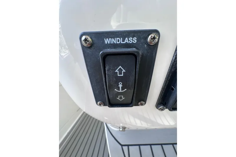 Slide: The Image of Windlass control switch on 2020 Intrepid 409 Valor boat deck. - 51