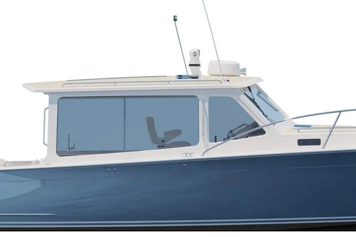 Slide: The Image of 2026 MJM 38R luxury yacht interior with sleek design and comfortable seating. - 8