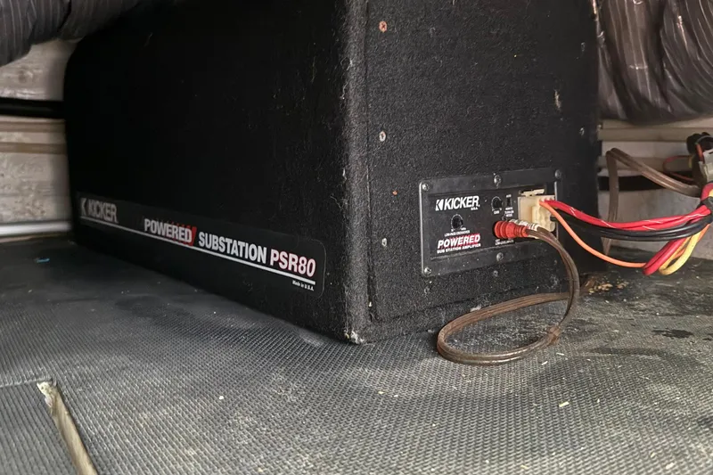 Slide: The Image of Compact boat bathroom with toilet and sink, Cobalt 293, 1999 model. - 44