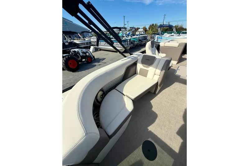 Slide: The Image of Luxurious seating on 2026 Alera M23 boat, showcasing modern design and comfort. - 15