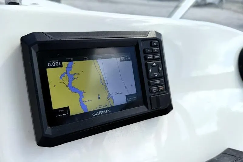 Slide: The Image of Garmin GPS display on 2024 Key West 239 DFS boat dashboard. - 20
