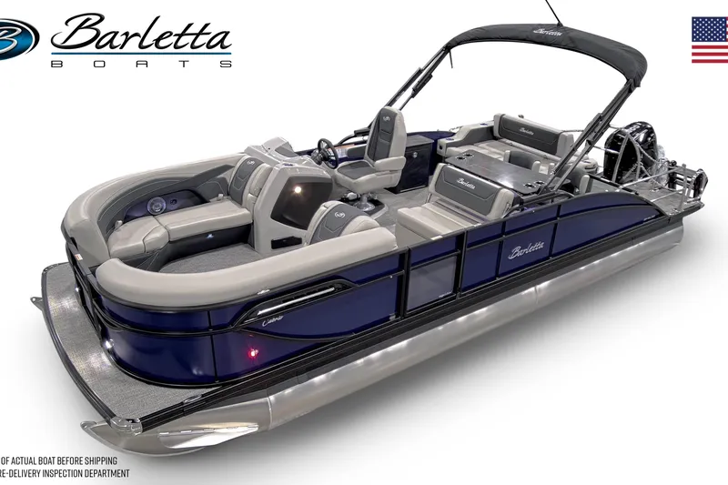 The Image of 2026 Barletta C24UE pontoon boat with luxurious seating and sleek design. - 0