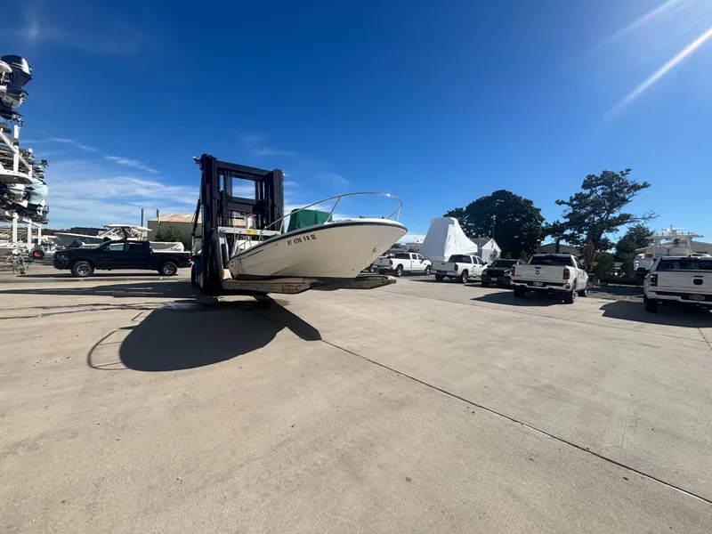 Slide: The Image of Boston Whaler 180 Dauntless 2000 on forklift outdoors. - 3