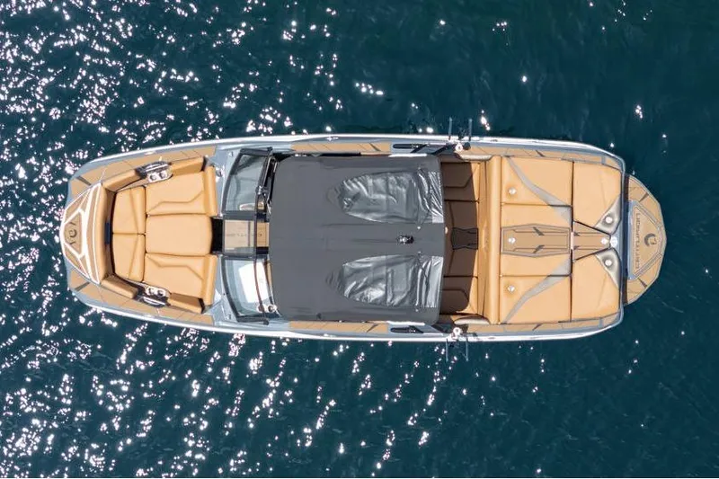 Slide: The Image of Top view of 2025 Centurion Nv233 boat on sparkling water. - 20