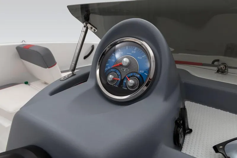 Slide: The Image of Mercury FourStroke engine on a 2020 Tahoe T16 boat, close-up view. - 15