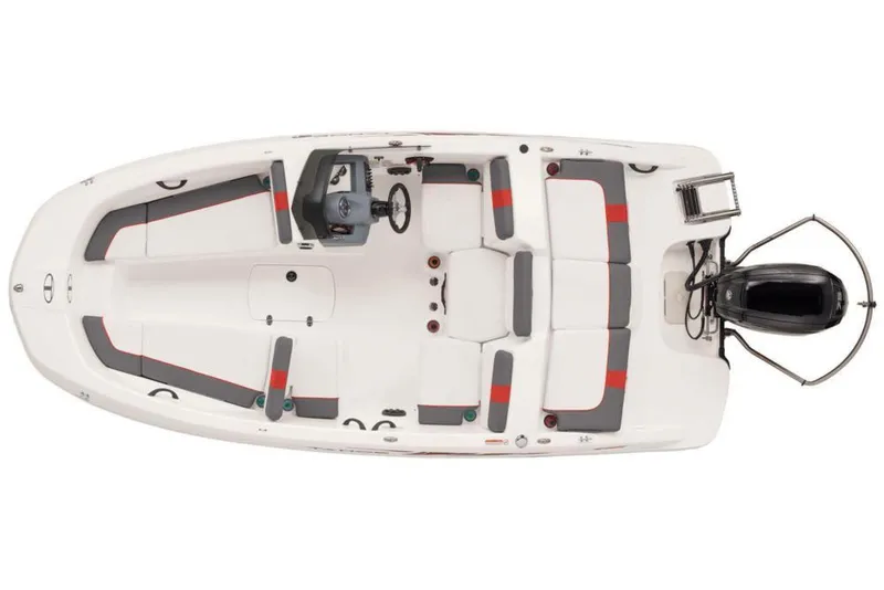 Slide: The Image of Garmin sonar display showing depth of 29.5 feet on a 2020 Tahoe T16 boat. - 33